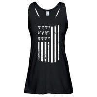 Shark Tooth Hunting American Flag Design For Fossil Hunter Ladies Essential Flowy Tank