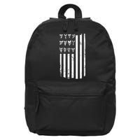 Shark Tooth Hunting American Flag Design For Fossil Hunter 16 in Basic Backpack