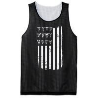 Shark Tooth Hunting American Flag Design For Fossil Hunter Mesh Reversible Basketball Jersey Tank