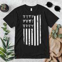 Shark Tooth Hunting American Flag Design For Fossil Hunter Premium T-Shirt