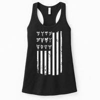 Shark Tooth Hunting American Flag Design For Fossil Hunter Womens Tank Top