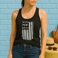 Shark Tooth Hunting American Flag Design For Fossil Hunter Womens Tank Top