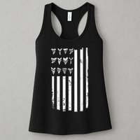 Shark Tooth Hunting American Flag Design For Fossil Hunter Womens Tank Top