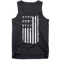Shark Tooth Hunting American Flag Design For Fossil Hunter Tank Top