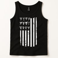Shark Tooth Hunting American Flag Design For Fossil Hunter Tank Top