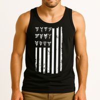 Shark Tooth Hunting American Flag Design For Fossil Hunter Tank Top