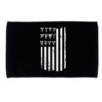 Shark Tooth Hunting American Flag Design For Fossil Hunter Microfiber Hand Towel