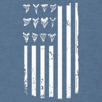 Shark Tooth Hunting American Flag Design For Fossil Hunter Garment-Dyed Sweatshirt