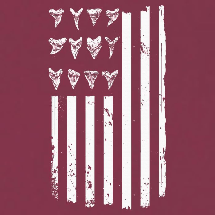 Shark Tooth Hunting American Flag Design For Fossil Hunter 16oz Travel Tumbler