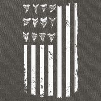 Shark Tooth Hunting American Flag Design For Fossil Hunter Cotton Canvas Backpack