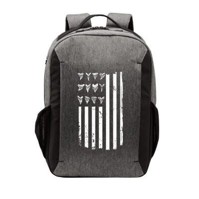 Shark Tooth Hunting American Flag Design For Fossil Hunter Vector Backpack