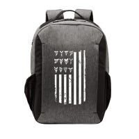 Shark Tooth Hunting American Flag Design For Fossil Hunter Vector Backpack
