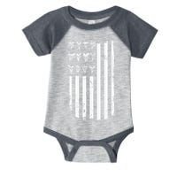 Shark Tooth Hunting American Flag Design For Fossil Hunter Infant Baby Jersey Bodysuit