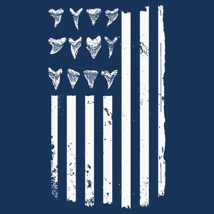 Shark Tooth Hunting American Flag Design For Fossil Hunter Infant Baby Jersey Bodysuit
