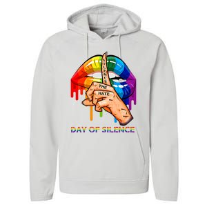 Silence The Hate Day Of Silence Let LGBT Signal Performance Fleece Hoodie