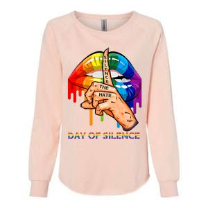 Silence The Hate Day Of Silence Let LGBT Signal Womens California Wash Sweatshirt