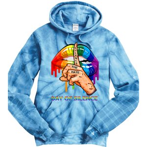 Silence The Hate Day Of Silence Let LGBT Signal Tie Dye Hoodie