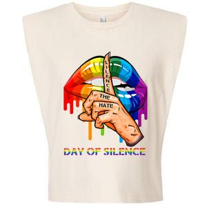 Silence The Hate Day Of Silence Let LGBT Signal Garment-Dyed Women's Muscle Tee