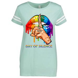 Silence The Hate Day Of Silence Let LGBT Signal Enza Ladies Jersey Football T-Shirt