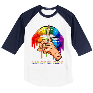 Silence The Hate Day Of Silence Let LGBT Signal Baseball Sleeve Shirt