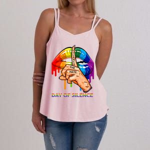 Silence The Hate Day Of Silence Let LGBT Signal Women's Strappy Tank