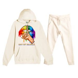 Silence The Hate Day Of Silence Let LGBT Signal Premium Hooded Sweatsuit Set