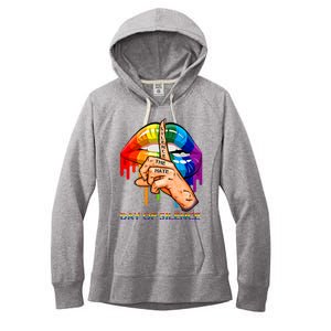 Silence The Hate Day Of Silence Let LGBT Signal Women's Fleece Hoodie