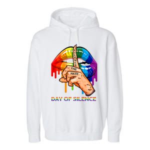 Silence The Hate Day Of Silence Let LGBT Signal Garment-Dyed Fleece Hoodie