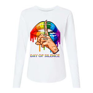 Silence The Hate Day Of Silence Let LGBT Signal Womens Cotton Relaxed Long Sleeve T-Shirt