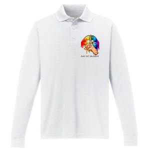 Silence The Hate Day Of Silence Let LGBT Signal Performance Long Sleeve Polo