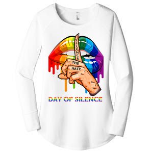 Silence The Hate Day Of Silence Let LGBT Signal Women's Perfect Tri Tunic Long Sleeve Shirt