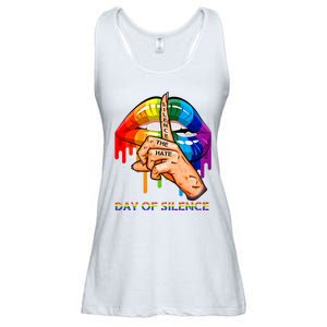 Silence The Hate Day Of Silence Let LGBT Signal Ladies Essential Flowy Tank