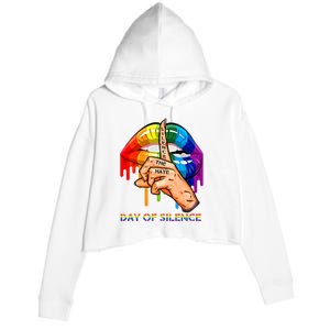 Silence The Hate Day Of Silence Let LGBT Signal Crop Fleece Hoodie