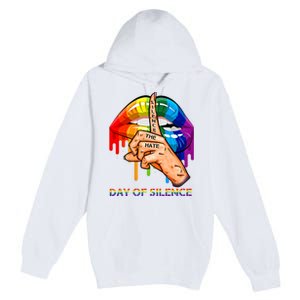 Silence The Hate Day Of Silence Let LGBT Signal Premium Pullover Hoodie