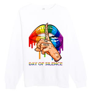 Silence The Hate Day Of Silence Let LGBT Signal Premium Crewneck Sweatshirt