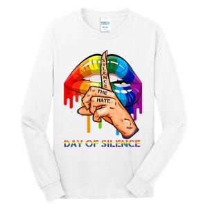 Silence The Hate Day Of Silence Let LGBT Signal Tall Long Sleeve T-Shirt