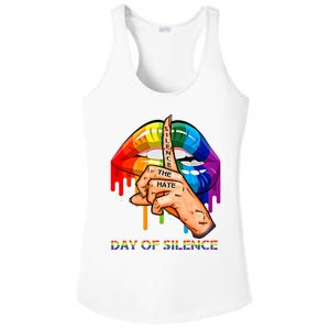 Silence The Hate Day Of Silence Let LGBT Signal Ladies PosiCharge Competitor Racerback Tank