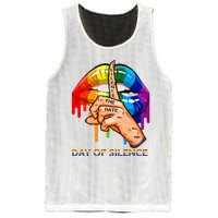 Silence The Hate Day Of Silence Let LGBT Signal Mesh Reversible Basketball Jersey Tank