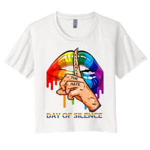 Silence The Hate Day Of Silence Let LGBT Signal Women's Crop Top Tee