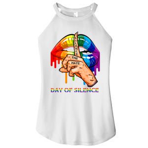 Silence The Hate Day Of Silence Let LGBT Signal Women's Perfect Tri Rocker Tank