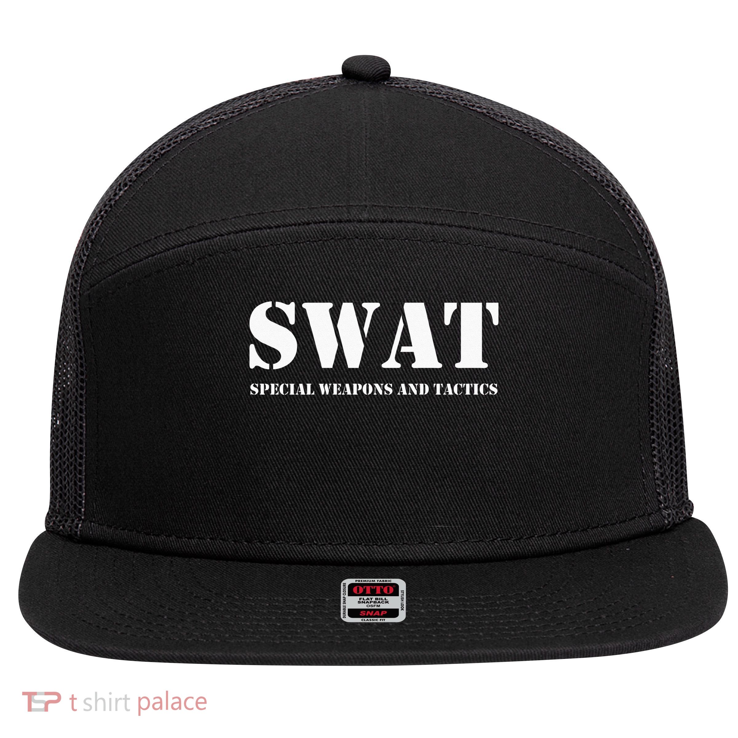 SWAT Team Hoodie Police Uniform Hoody Sweat 7 Panel Mesh Trucker Snapback Hat