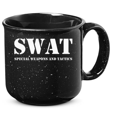 SWAT Team Hoodie Police Uniform Hoody Sweat 15oz Campfire Ceramic Mug