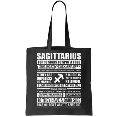 Sagittarius Traits Horoscope Zodiac Sign Gifts Tote Bag