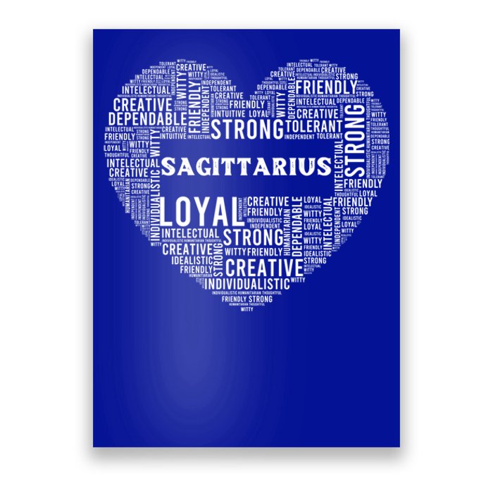 Sagittarius Traits Horoscope Zodiac Astrological Sign Love Gift Poster