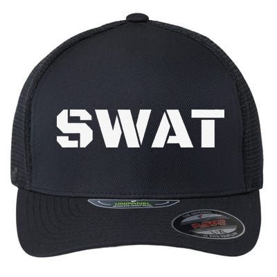 SWAT Team Halloween Costume Tactical Uniform Idea Flexfit Unipanel Trucker Cap