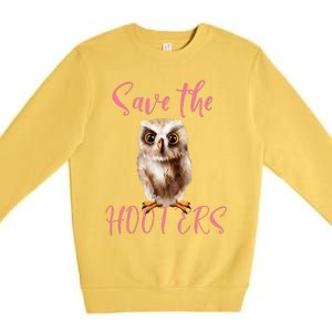 Save The Hooters Breast Cancer Awareness Premium Crewneck Sweatshirt