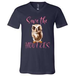 Save The Hooters Breast Cancer Awareness V-Neck T-Shirt