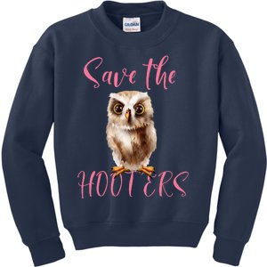 Save The Hooters Breast Cancer Awareness Kids Sweatshirt