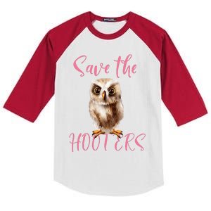 Save The Hooters Breast Cancer Awareness Kids Colorblock Raglan Jersey