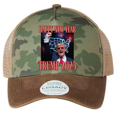 Sarcastic Trump Happy New Year 2025 47th President Convicted Legacy Tie Dye Trucker Hat